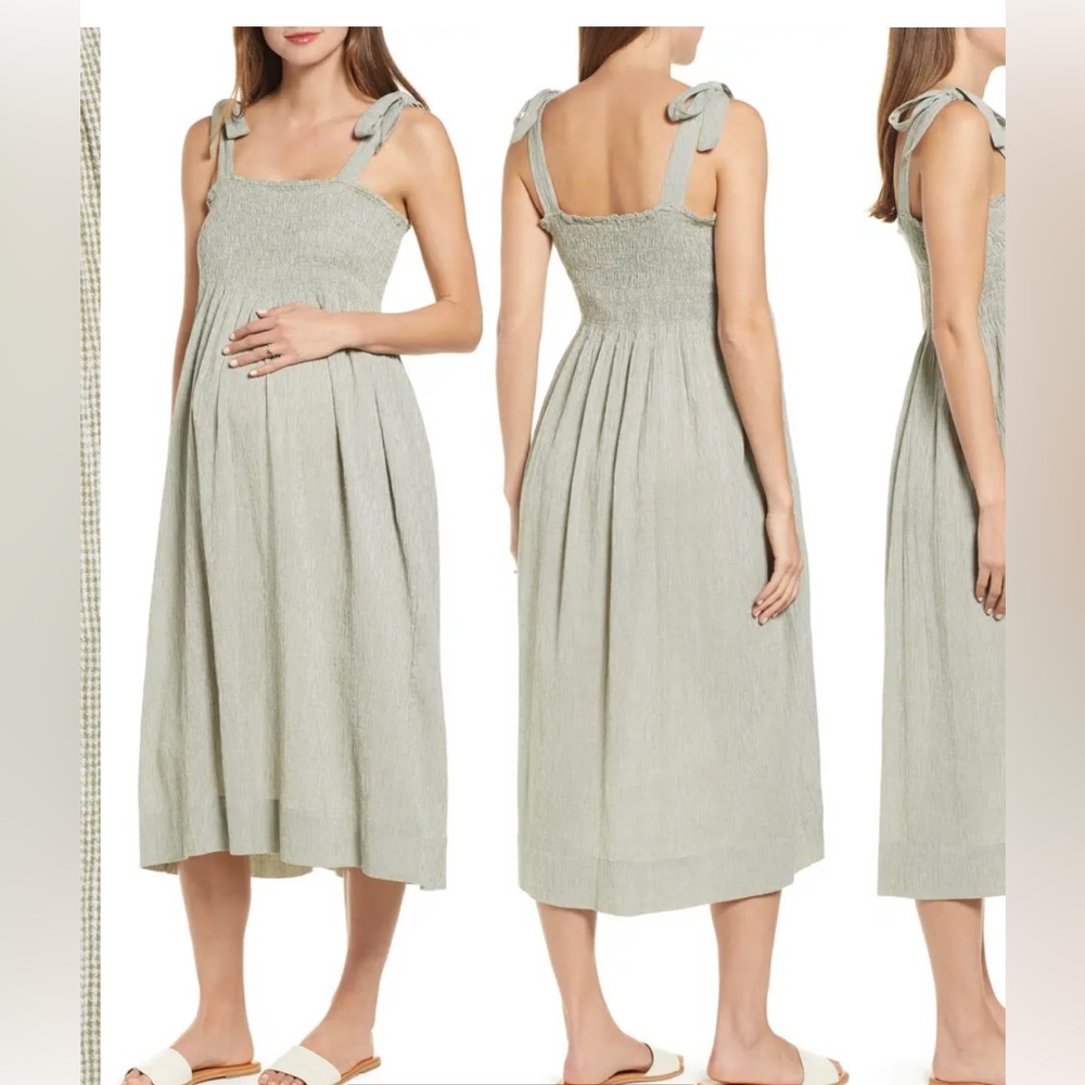 Hatch Margaux dress in sage gingham - size 1.